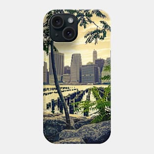 New York City Sunset Manhattan Skyline Brooklyn Phone Case