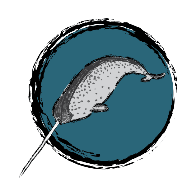 Artwork of a Narwhale I by JDHegemann