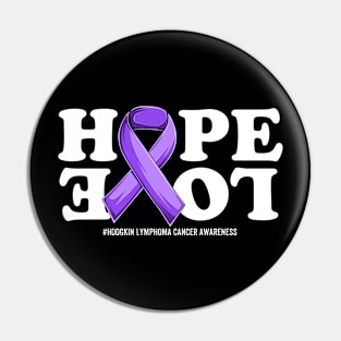 Hodgkin Lymphoma Cancer Support Violet Ribbon Support Hodgkin Lymphoma Cancer awareness Pin