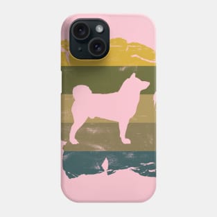 Akita Inu Distressed Vintage Retro Silhouette Phone Case