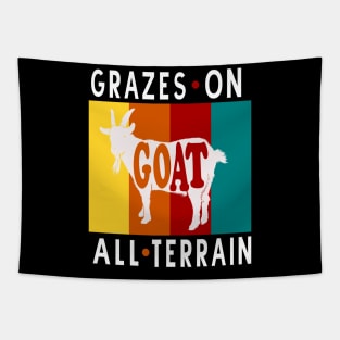 The GOAT Grazes On All Terrain - Funny Tapestry