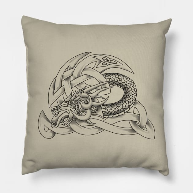 Horned Viking Pillow by Bolt•Slinger•22