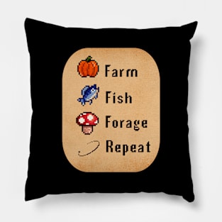 Farm Fish Forage Repeat Pillow