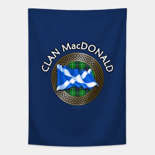 Clan MacDonald Crest & Tartan Knot Tapestry