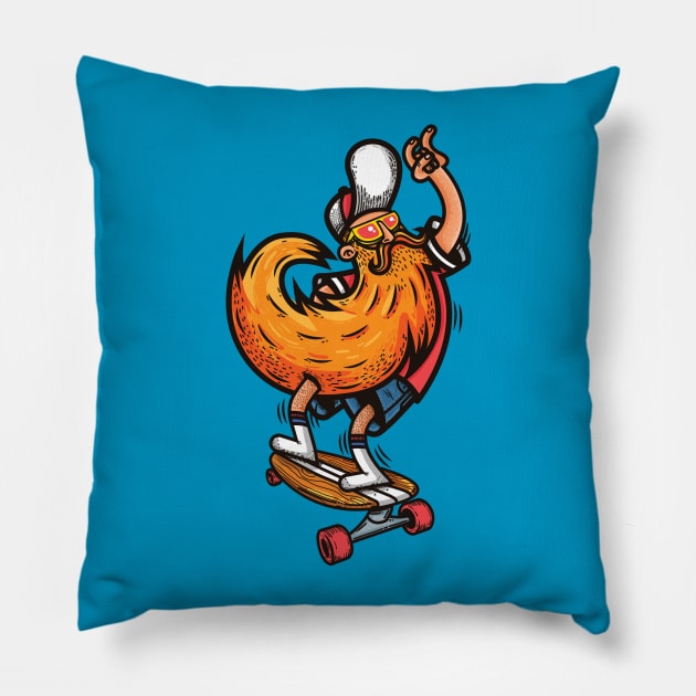 Hipster skater Pillow by redwane