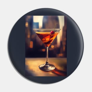 Manhattan cocktail Pin