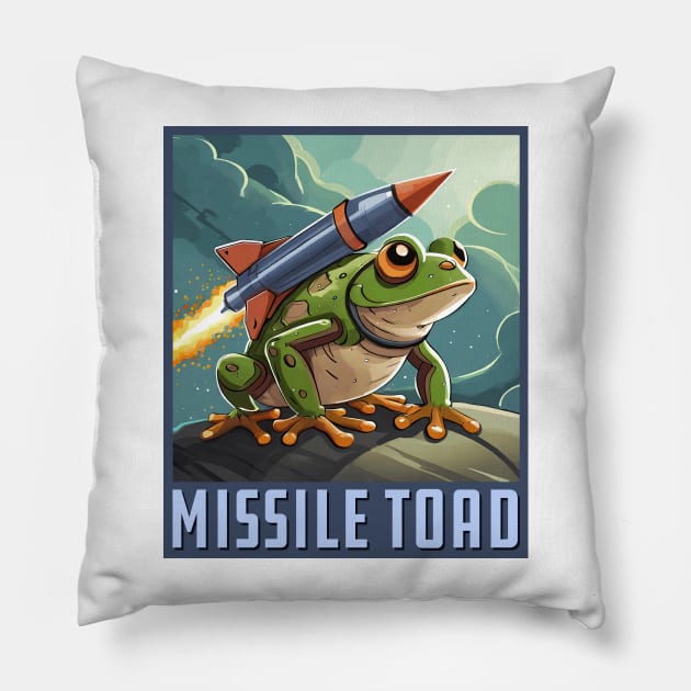 Missile Toad Square Pillow by Wright Art