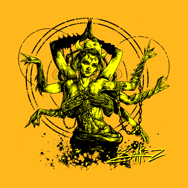 Kali Goddess Yellow by SuarezArt