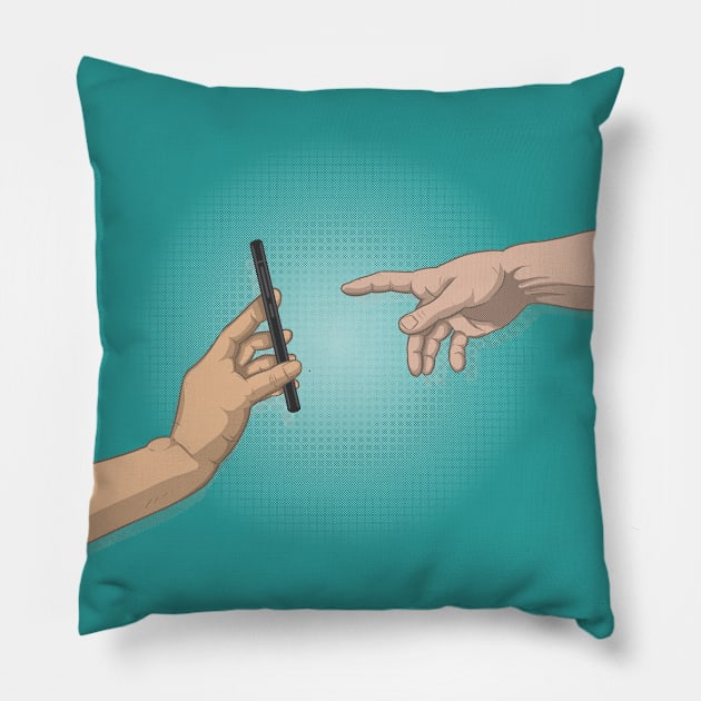 The Creation of Adam Pillow by boilingfrog