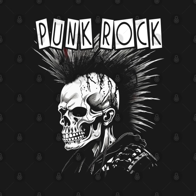 Punk Rock Skull by ShirtFace