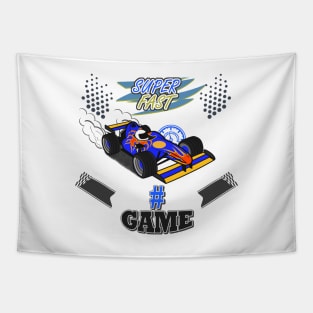 F1 Racing design Blue Tapestry