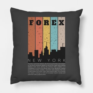 Forex New York Skyline Pillow