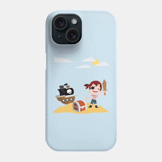 Pirate Kid Phone Case by nerd-studios