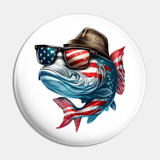 Cool American Bass Fish #1 Pin