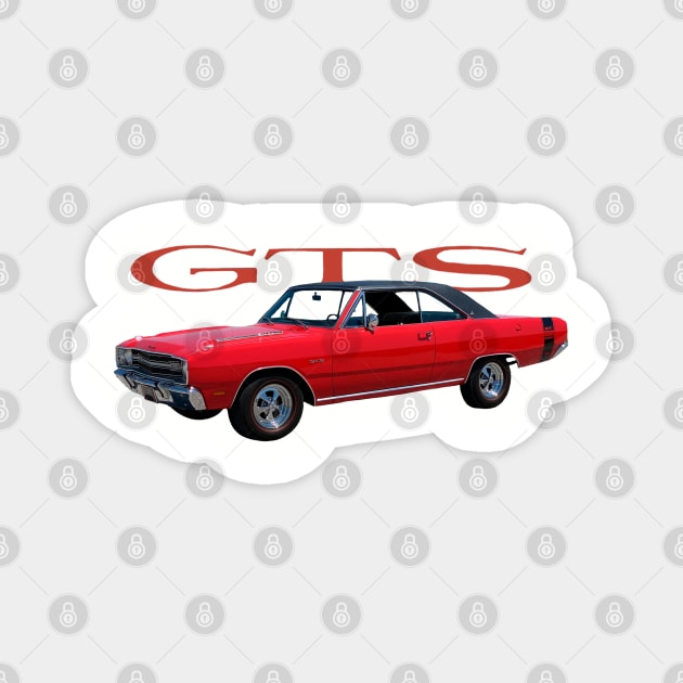 1969 Dart GTS on front and back Magnet by Permages LLC