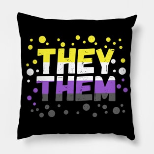 They Them - Nonbinary Pride Flag Design Pillow