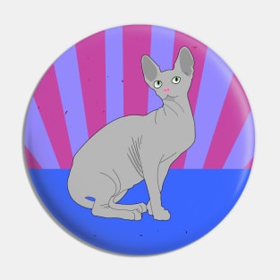 Gray Cat Pin