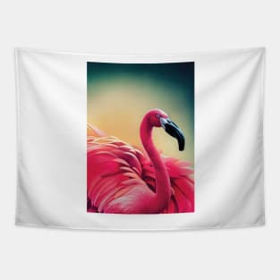 Feathered Fluffy Flamingo Tapestry