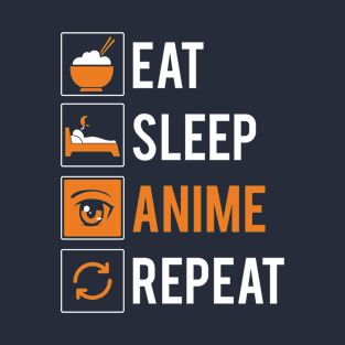 Eat Sleep Anime Repeat T-Shirt