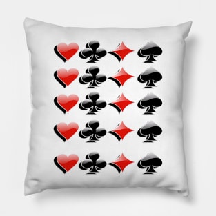 Card Player Design, Spades, Diamonds, Clubs & Hearts: Lucky Players Cool Graphic Design Cards Poker Pillow