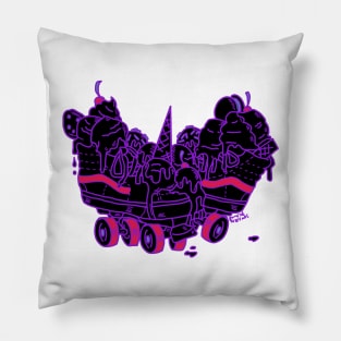 Ice Cream Trux (black version) Pillow