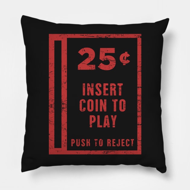 Insert Coin | Arcade Game Pillow by MeatMan