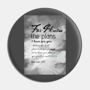 Bible verse Jeremiah 29:11 on hand drawn sky digital painting Pin