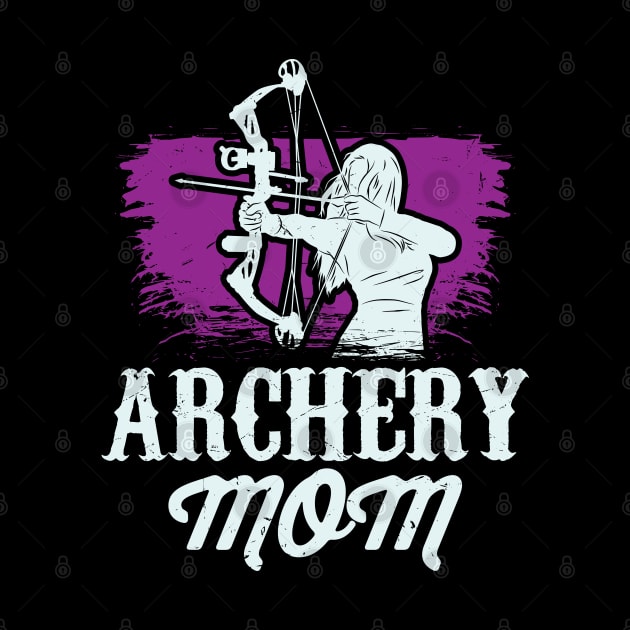 Archery Mom Bow & Arrows Silhouette Sporty Woman by Fresan