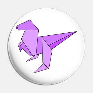 Purple origami dinosaur Pin