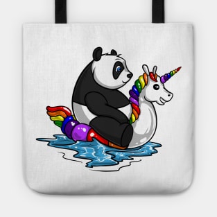 Panda Bear Riding Unicorn Float Tote