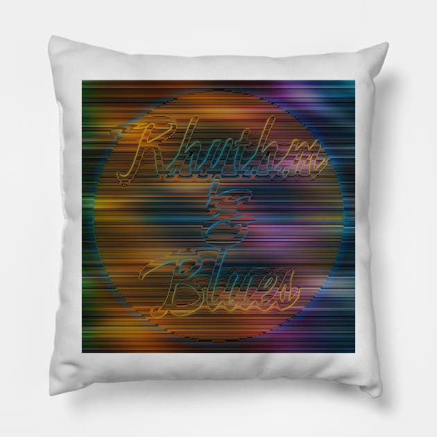 Rhythm And Blues Pillow by becky-titus