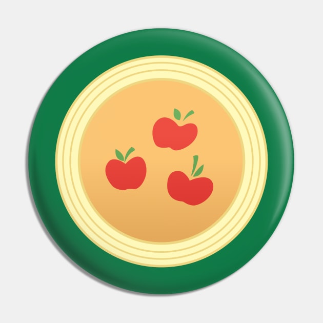 Subtle Brony - Applejack Cutie Circle Pin by nimaru