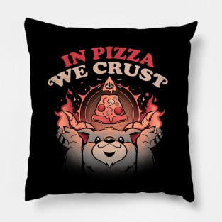 In Pizza We Crust - Cute Funny Evil Creepy Baphomet Gift Pillow