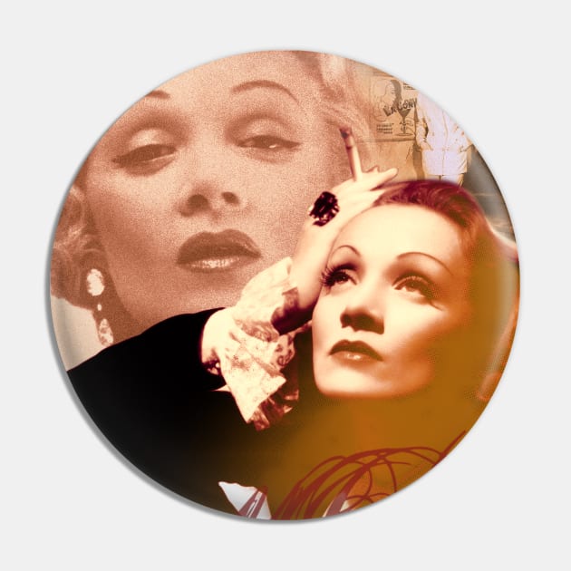 Marlene Dietrich Collage Portrait 3 Pin by Dez53