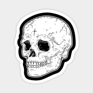 Skull with cross Magnet