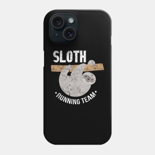 Vintage Sloth Running Team Funny Sloth Distressed Phone Case