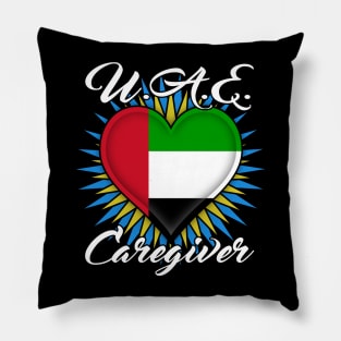 U.A.E. Caregiver (white font) Pillow