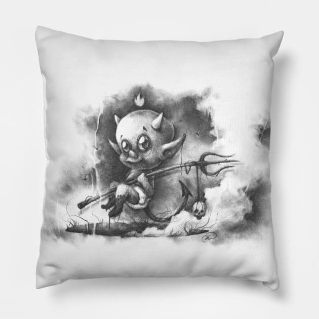 The Little Fallen Angel Pillow by cwehrle