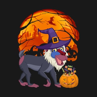 Baboon pumpkin witch T-Shirt