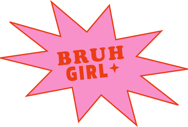 Bruh Girl Comical Kids T-Shirt by technicolorable