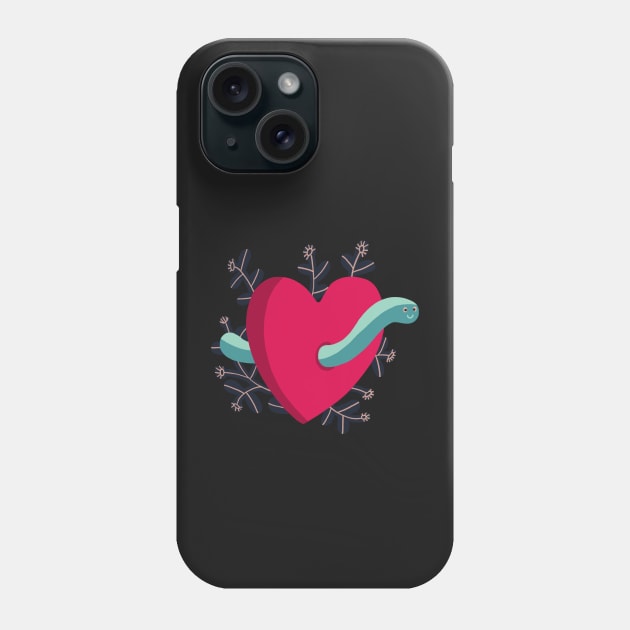 Heart worm Phone Case by Pacesyte