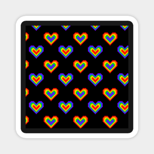 Pixel Heart - Love is Love - LGBT Magnet