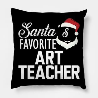 Art Teacher - Santa's favorite art teacher Pillow