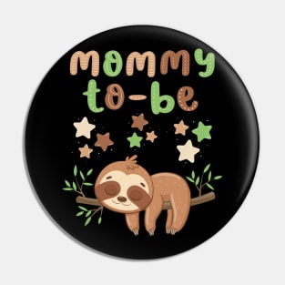 Mommy to be Baby shower Hello little One Sweet little sleeping sloth cute baby outfit Pin