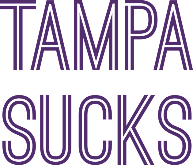 Tampa Sucks (Purple Text) Kids T-Shirt by caknuck