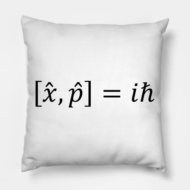 Heisenberg Uncertainty Principle Using Commutators Pillow by ScienceCorner