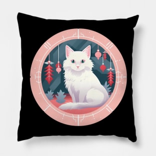 Turkish Angora Cat Xmas Ornament, Love Cats Pillow