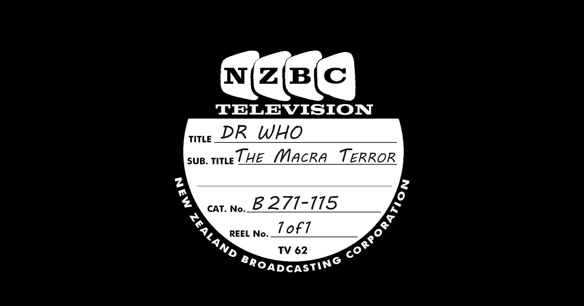 NZBC film can label The Wheel in Space1 Doctor Who