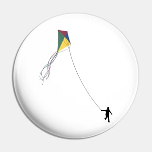 Kid Flying Kite - Children's Outdoor Play Pin