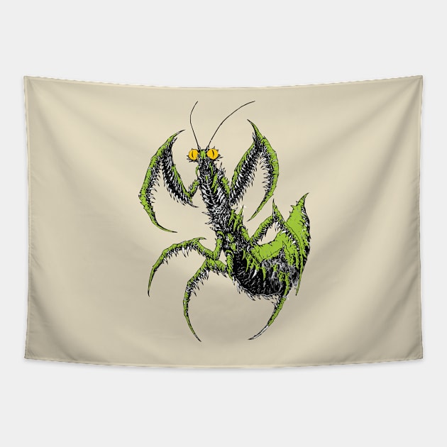 Insect Green Tapestry by sonnycosmics